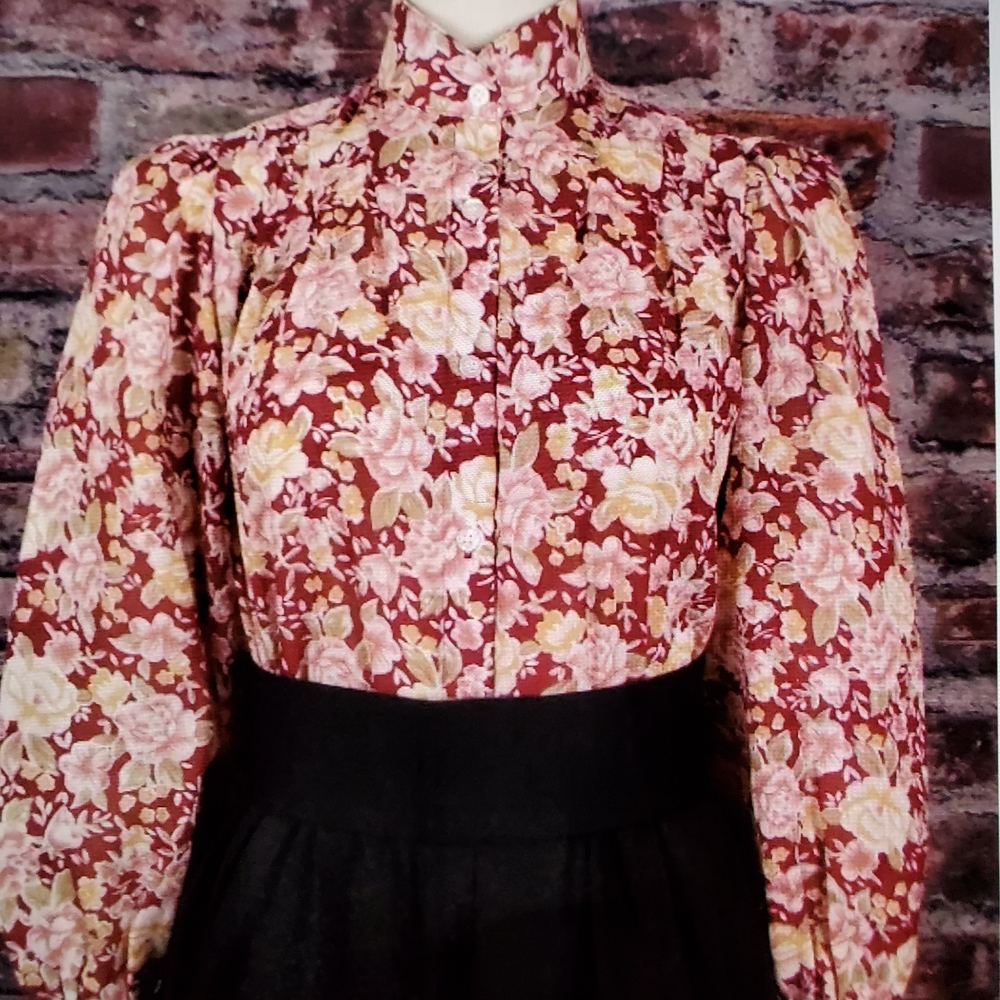 Floral High-Neck Women's Top